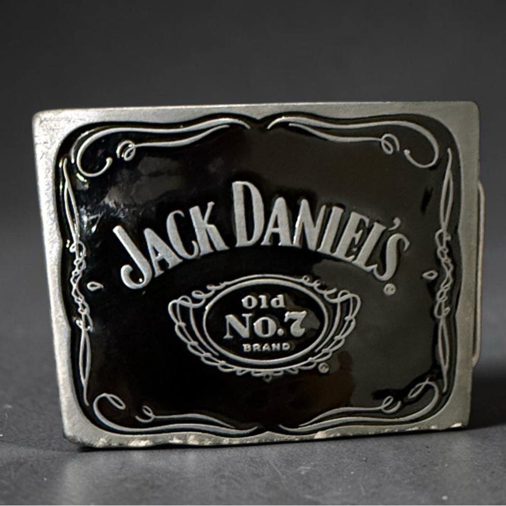 Jack Daniel's Buckle - Black & Silver Logo